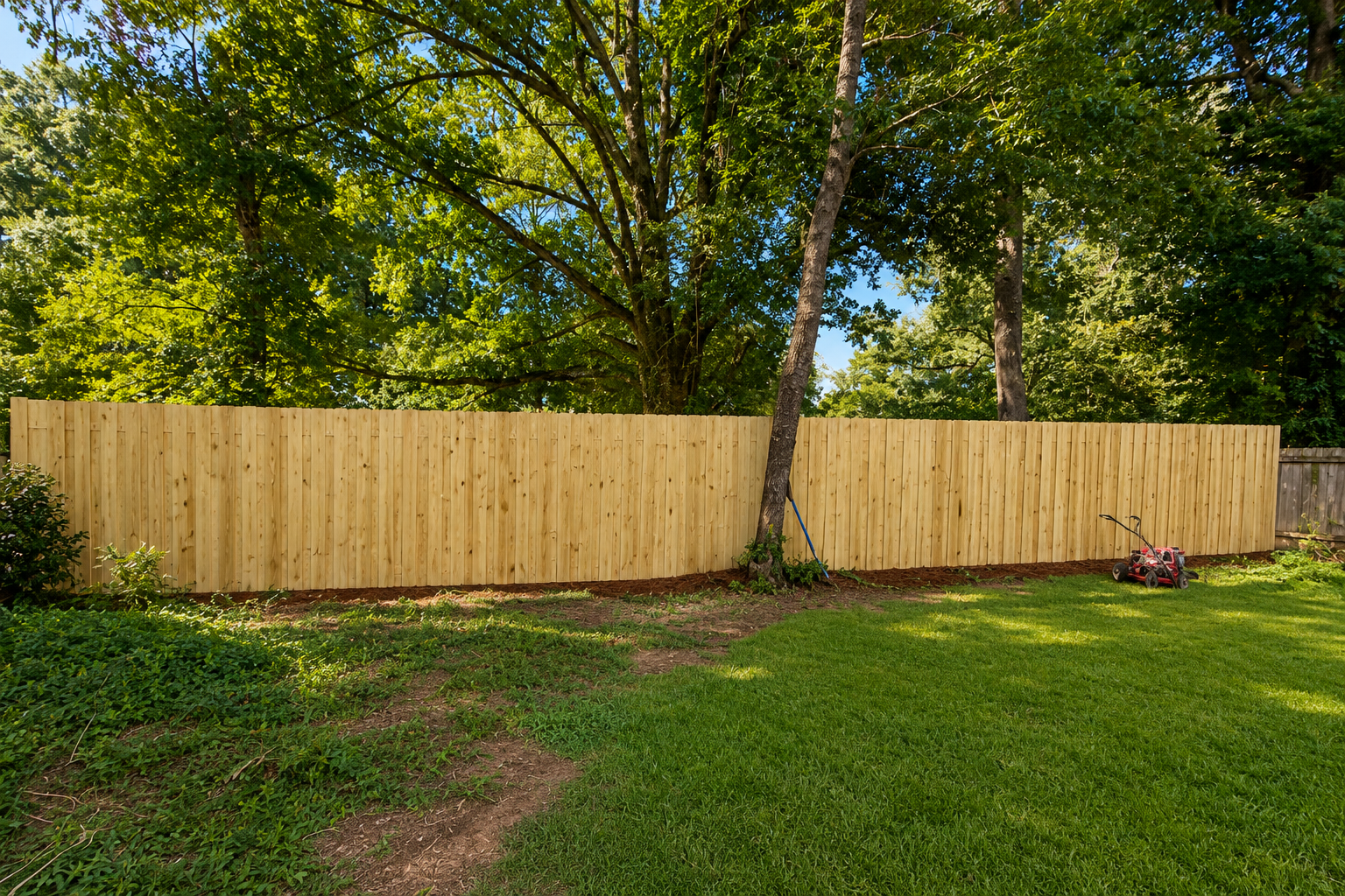 Eight foot tall privacy fence